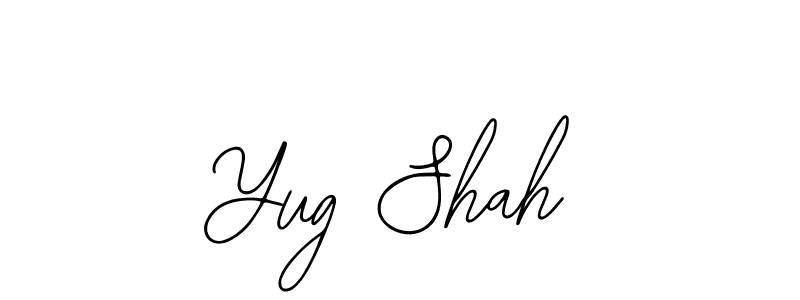 Similarly Bearetta-2O07w is the best handwritten signature design. Signature creator online .You can use it as an online autograph creator for name Yug Shah. Yug Shah signature style 12 images and pictures png