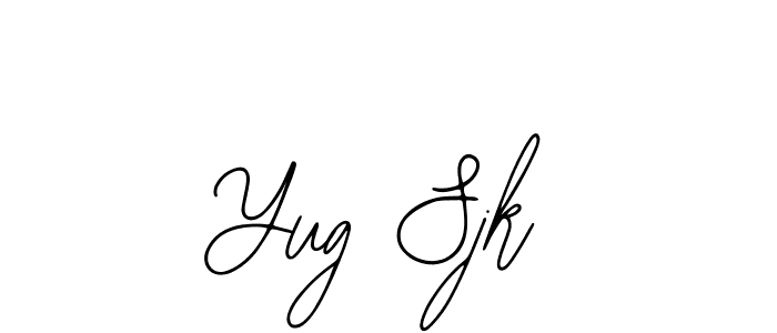 How to make Yug Sjk name signature. Use Bearetta-2O07w style for creating short signs online. This is the latest handwritten sign. Yug Sjk signature style 12 images and pictures png