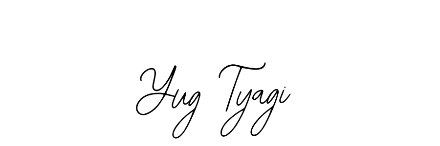 How to make Yug Tyagi name signature. Use Bearetta-2O07w style for creating short signs online. This is the latest handwritten sign. Yug Tyagi signature style 12 images and pictures png