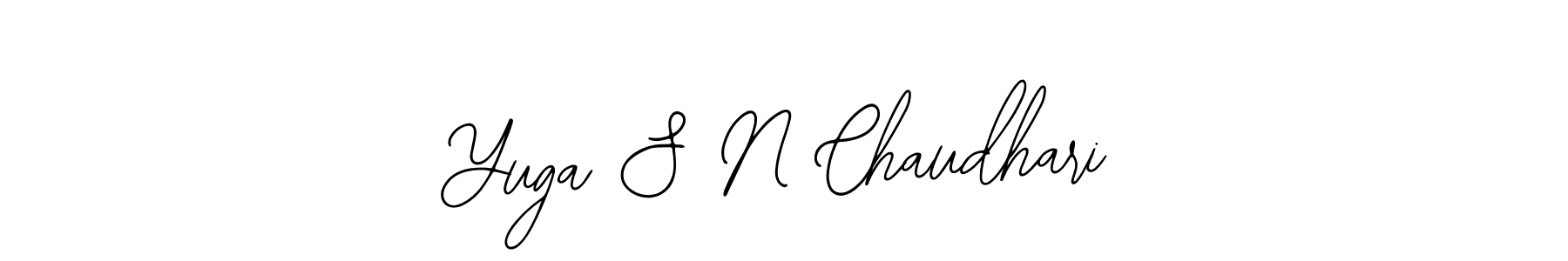 Use a signature maker to create a handwritten signature online. With this signature software, you can design (Bearetta-2O07w) your own signature for name Yuga S N Chaudhari. Yuga S N Chaudhari signature style 12 images and pictures png