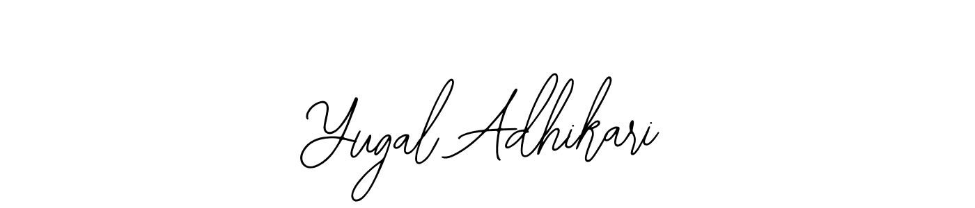 The best way (Bearetta-2O07w) to make a short signature is to pick only two or three words in your name. The name Yugal Adhikari include a total of six letters. For converting this name. Yugal Adhikari signature style 12 images and pictures png