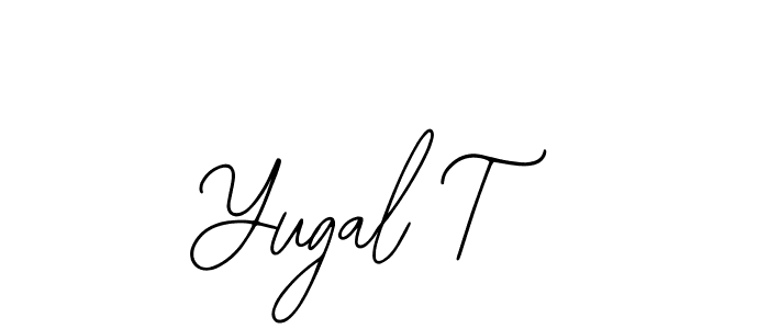 Use a signature maker to create a handwritten signature online. With this signature software, you can design (Bearetta-2O07w) your own signature for name Yugal T. Yugal T signature style 12 images and pictures png