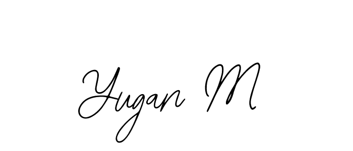 It looks lik you need a new signature style for name Yugan M. Design unique handwritten (Bearetta-2O07w) signature with our free signature maker in just a few clicks. Yugan M signature style 12 images and pictures png