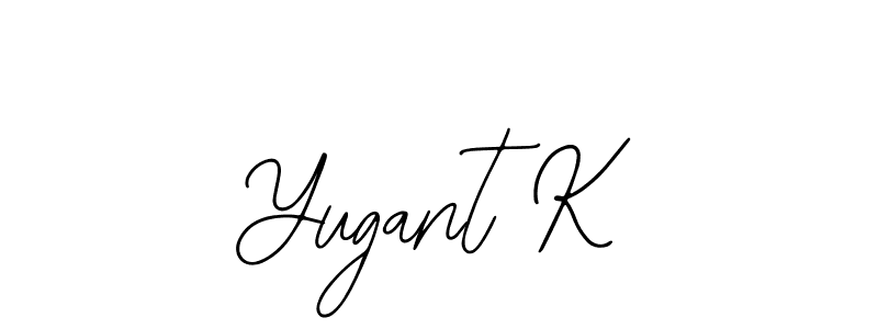 How to make Yugant K name signature. Use Bearetta-2O07w style for creating short signs online. This is the latest handwritten sign. Yugant K signature style 12 images and pictures png