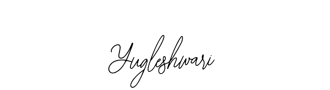 How to make Yugleshwari name signature. Use Bearetta-2O07w style for creating short signs online. This is the latest handwritten sign. Yugleshwari signature style 12 images and pictures png