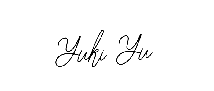 Use a signature maker to create a handwritten signature online. With this signature software, you can design (Bearetta-2O07w) your own signature for name Yuki Yu. Yuki Yu signature style 12 images and pictures png