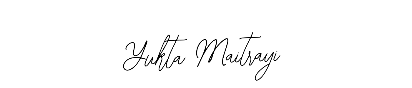 You should practise on your own different ways (Bearetta-2O07w) to write your name (Yukta Maitrayi) in signature. don't let someone else do it for you. Yukta Maitrayi signature style 12 images and pictures png