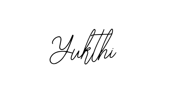 Design your own signature with our free online signature maker. With this signature software, you can create a handwritten (Bearetta-2O07w) signature for name Yukthi. Yukthi signature style 12 images and pictures png