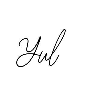 How to make Yul name signature. Use Bearetta-2O07w style for creating short signs online. This is the latest handwritten sign. Yul signature style 12 images and pictures png