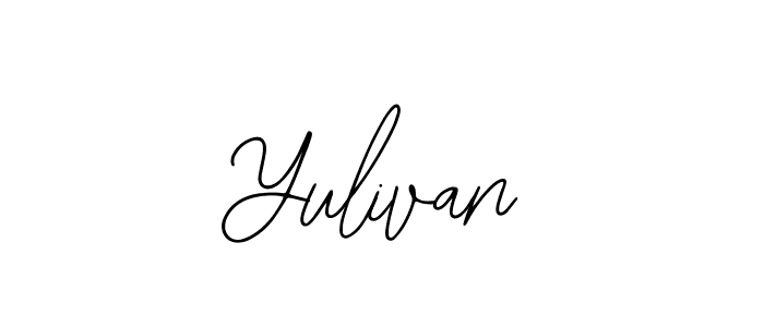 You should practise on your own different ways (Bearetta-2O07w) to write your name (Yulivan) in signature. don't let someone else do it for you. Yulivan signature style 12 images and pictures png