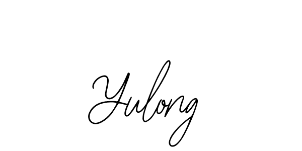 Design your own signature with our free online signature maker. With this signature software, you can create a handwritten (Bearetta-2O07w) signature for name Yulong. Yulong signature style 12 images and pictures png