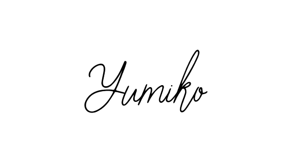 How to make Yumiko name signature. Use Bearetta-2O07w style for creating short signs online. This is the latest handwritten sign. Yumiko signature style 12 images and pictures png