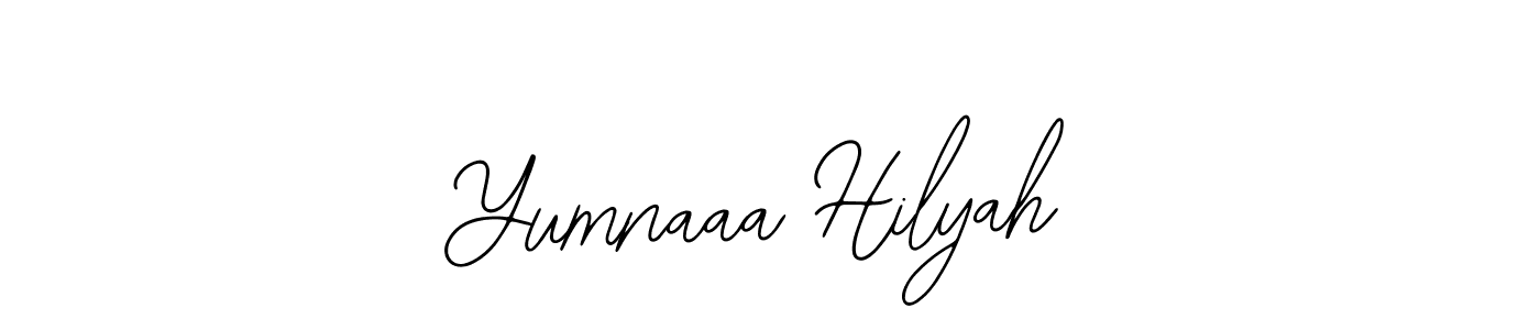 Also You can easily find your signature by using the search form. We will create Yumnaaa Hilyah name handwritten signature images for you free of cost using Bearetta-2O07w sign style. Yumnaaa Hilyah signature style 12 images and pictures png