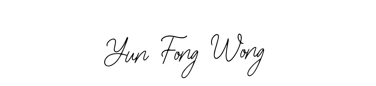 How to make Yun Fong Wong name signature. Use Bearetta-2O07w style for creating short signs online. This is the latest handwritten sign. Yun Fong Wong signature style 12 images and pictures png