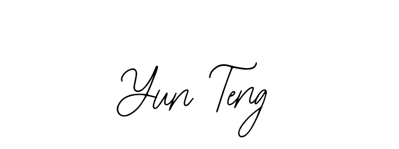 You should practise on your own different ways (Bearetta-2O07w) to write your name (Yun Teng) in signature. don't let someone else do it for you. Yun Teng signature style 12 images and pictures png
