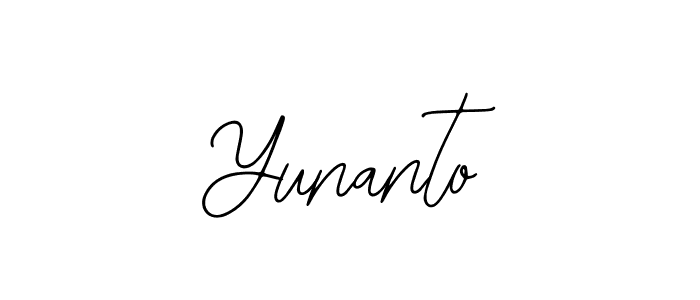 You should practise on your own different ways (Bearetta-2O07w) to write your name (Yunanto) in signature. don't let someone else do it for you. Yunanto signature style 12 images and pictures png