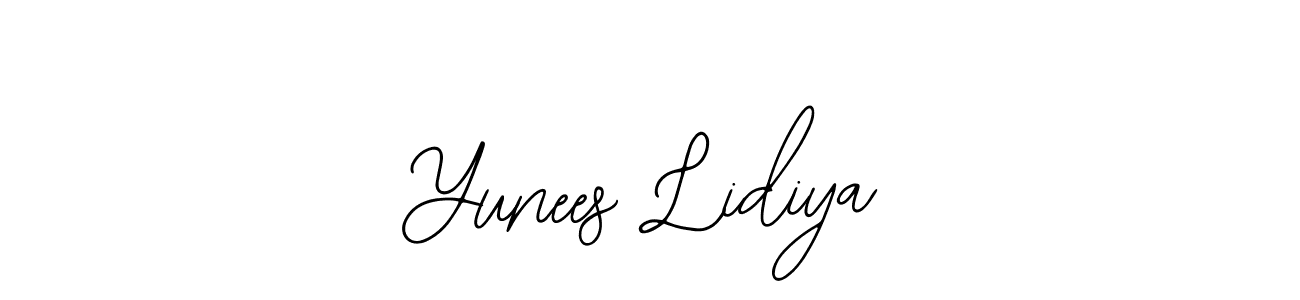 Make a beautiful signature design for name Yunees Lidiya. Use this online signature maker to create a handwritten signature for free. Yunees Lidiya signature style 12 images and pictures png