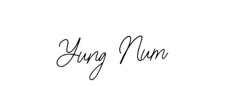 Bearetta-2O07w is a professional signature style that is perfect for those who want to add a touch of class to their signature. It is also a great choice for those who want to make their signature more unique. Get Yung Num name to fancy signature for free. Yung Num signature style 12 images and pictures png