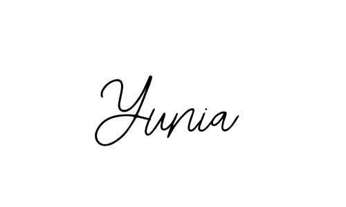 How to make Yunia signature? Bearetta-2O07w is a professional autograph style. Create handwritten signature for Yunia name. Yunia signature style 12 images and pictures png