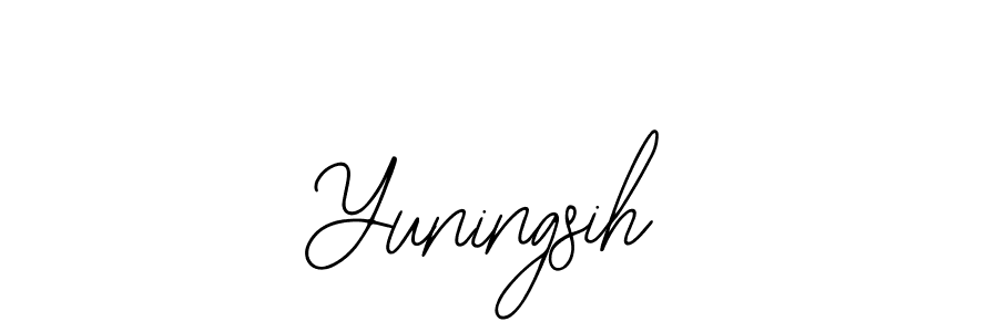 How to make Yuningsih name signature. Use Bearetta-2O07w style for creating short signs online. This is the latest handwritten sign. Yuningsih signature style 12 images and pictures png