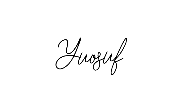 How to make Yuosuf name signature. Use Bearetta-2O07w style for creating short signs online. This is the latest handwritten sign. Yuosuf signature style 12 images and pictures png