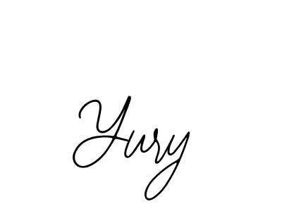 Design your own signature with our free online signature maker. With this signature software, you can create a handwritten (Bearetta-2O07w) signature for name Yury. Yury signature style 12 images and pictures png