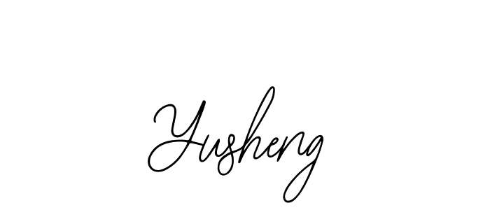 Use a signature maker to create a handwritten signature online. With this signature software, you can design (Bearetta-2O07w) your own signature for name Yusheng. Yusheng signature style 12 images and pictures png