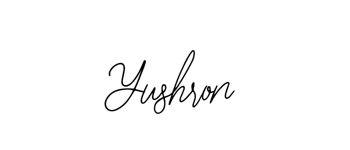 You should practise on your own different ways (Bearetta-2O07w) to write your name (Yushron) in signature. don't let someone else do it for you. Yushron signature style 12 images and pictures png