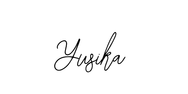 How to make Yusika signature? Bearetta-2O07w is a professional autograph style. Create handwritten signature for Yusika name. Yusika signature style 12 images and pictures png