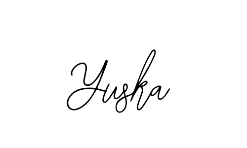 The best way (Bearetta-2O07w) to make a short signature is to pick only two or three words in your name. The name Yuska include a total of six letters. For converting this name. Yuska signature style 12 images and pictures png