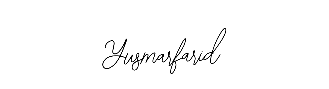 The best way (Bearetta-2O07w) to make a short signature is to pick only two or three words in your name. The name Yusmarfarid include a total of six letters. For converting this name. Yusmarfarid signature style 12 images and pictures png