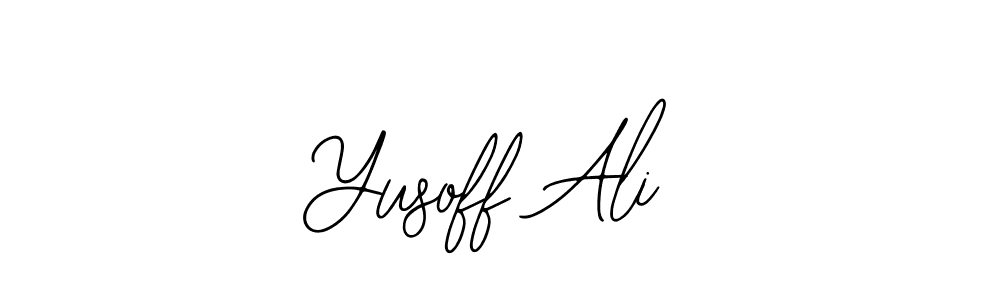 How to make Yusoff Ali name signature. Use Bearetta-2O07w style for creating short signs online. This is the latest handwritten sign. Yusoff Ali signature style 12 images and pictures png