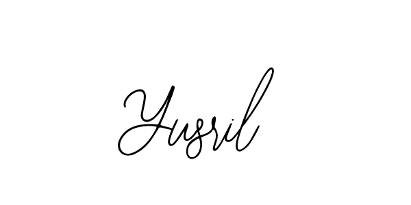 Design your own signature with our free online signature maker. With this signature software, you can create a handwritten (Bearetta-2O07w) signature for name Yusril. Yusril signature style 12 images and pictures png