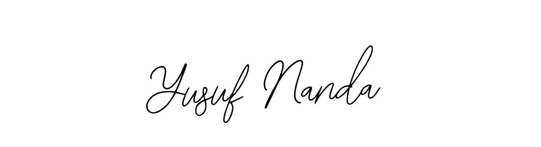 This is the best signature style for the Yusuf Nanda name. Also you like these signature font (Bearetta-2O07w). Mix name signature. Yusuf Nanda signature style 12 images and pictures png