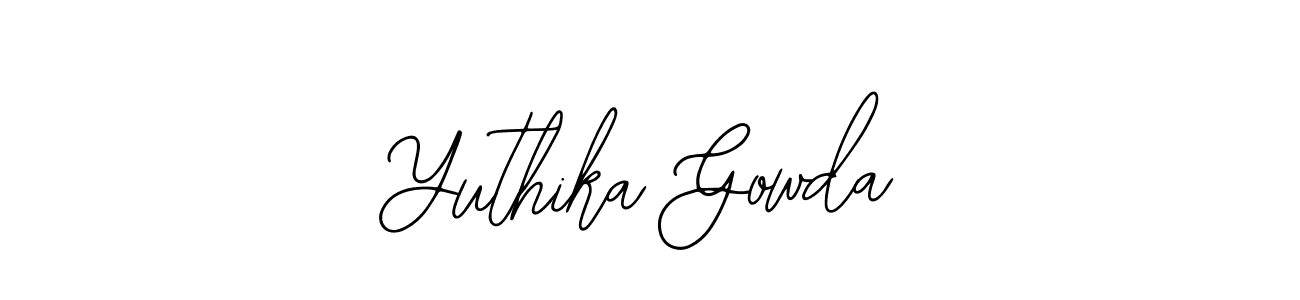 Make a beautiful signature design for name Yuthika Gowda. Use this online signature maker to create a handwritten signature for free. Yuthika Gowda signature style 12 images and pictures png