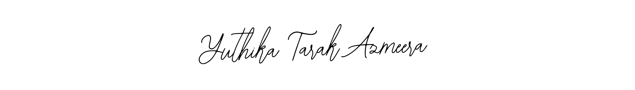 The best way (Bearetta-2O07w) to make a short signature is to pick only two or three words in your name. The name Yuthika Tarak Azmeera include a total of six letters. For converting this name. Yuthika Tarak Azmeera signature style 12 images and pictures png