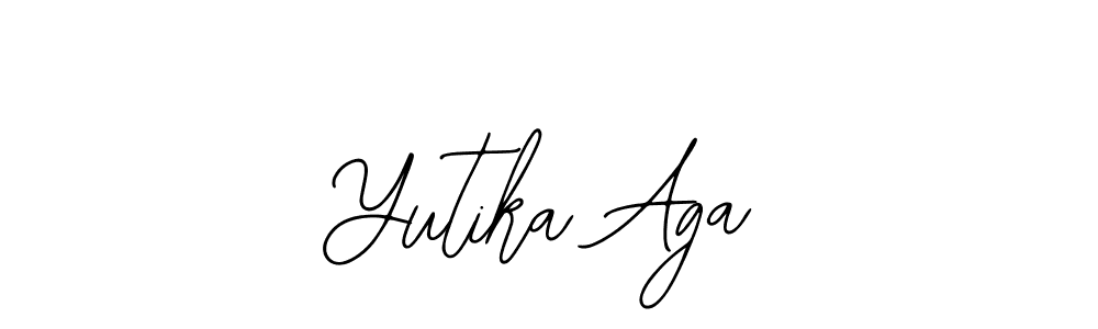 Use a signature maker to create a handwritten signature online. With this signature software, you can design (Bearetta-2O07w) your own signature for name Yutika Aga. Yutika Aga signature style 12 images and pictures png