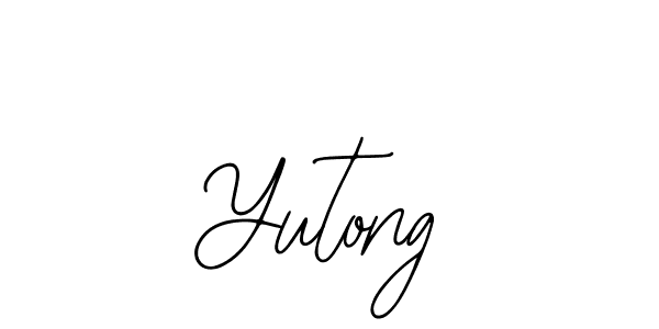 Use a signature maker to create a handwritten signature online. With this signature software, you can design (Bearetta-2O07w) your own signature for name Yutong. Yutong signature style 12 images and pictures png
