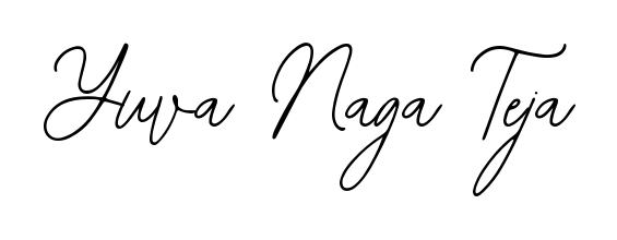 Personalize your online presence with Yuva Naga Teja signature rendered in elegant Bearetta-2O07w font. Great for website footers and blogs. Yuva Naga Teja signature style 12 images and pictures png