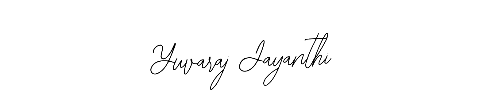 You should practise on your own different ways (Bearetta-2O07w) to write your name (Yuvaraj Jayanthi) in signature. don't let someone else do it for you. Yuvaraj Jayanthi signature style 12 images and pictures png