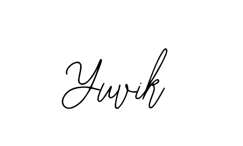 You should practise on your own different ways (Bearetta-2O07w) to write your name (Yuvik) in signature. don't let someone else do it for you. Yuvik signature style 12 images and pictures png