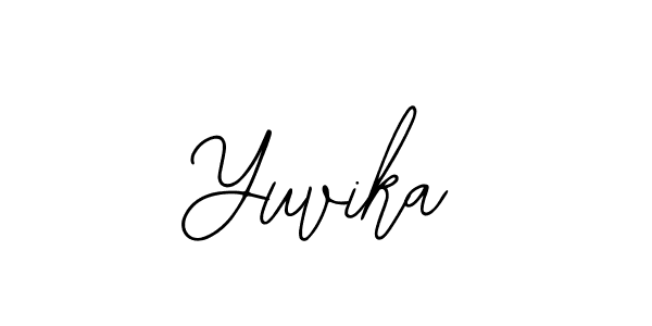 How to make Yuvika name signature. Use Bearetta-2O07w style for creating short signs online. This is the latest handwritten sign. Yuvika signature style 12 images and pictures png