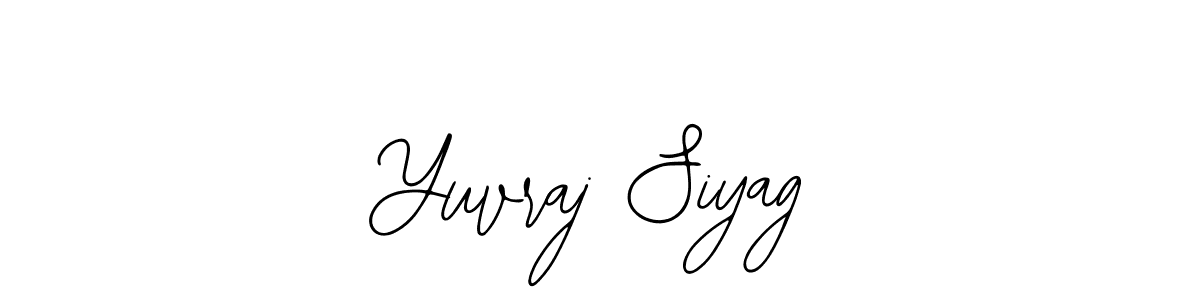 How to make Yuvraj Siyag name signature. Use Bearetta-2O07w style for creating short signs online. This is the latest handwritten sign. Yuvraj Siyag signature style 12 images and pictures png