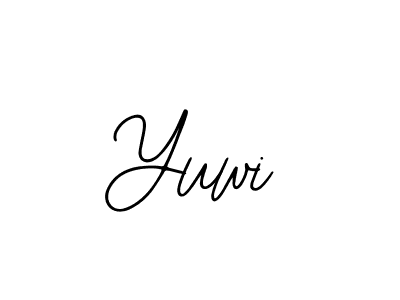 Use a signature maker to create a handwritten signature online. With this signature software, you can design (Bearetta-2O07w) your own signature for name Yuwi. Yuwi signature style 12 images and pictures png