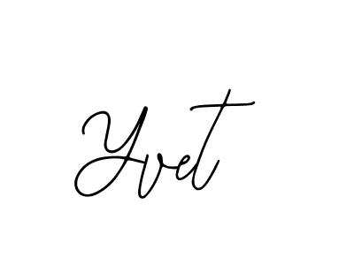 How to make Yvet name signature. Use Bearetta-2O07w style for creating short signs online. This is the latest handwritten sign. Yvet signature style 12 images and pictures png