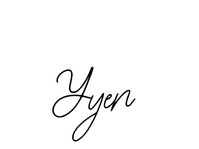 Design your own signature with our free online signature maker. With this signature software, you can create a handwritten (Bearetta-2O07w) signature for name Yyen. Yyen signature style 12 images and pictures png