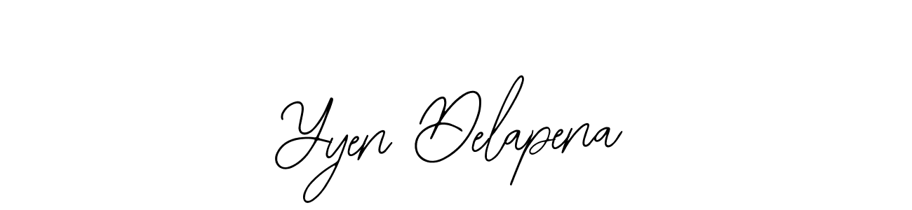 Design your own signature with our free online signature maker. With this signature software, you can create a handwritten (Bearetta-2O07w) signature for name Yyen Delapena. Yyen Delapena signature style 12 images and pictures png