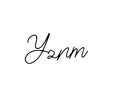 How to make Yznm signature? Bearetta-2O07w is a professional autograph style. Create handwritten signature for Yznm name. Yznm signature style 12 images and pictures png
