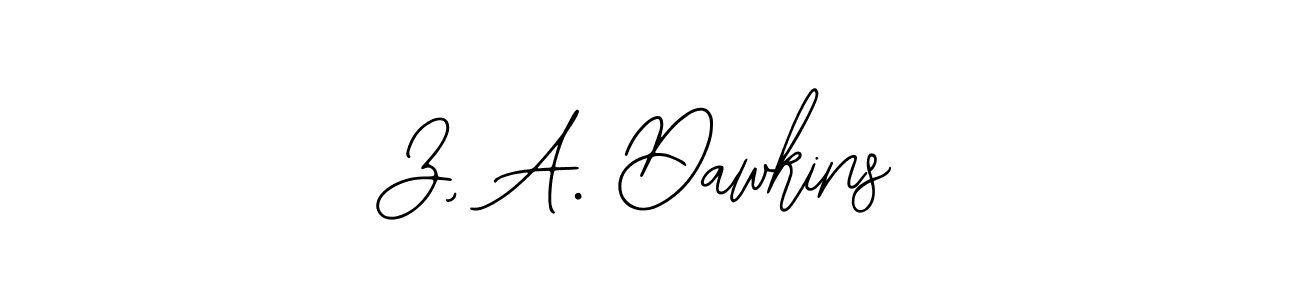 Also You can easily find your signature by using the search form. We will create Z, A. Dawkins name handwritten signature images for you free of cost using Bearetta-2O07w sign style. Z, A. Dawkins signature style 12 images and pictures png