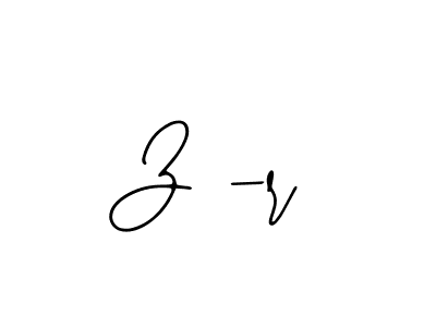 Design your own signature with our free online signature maker. With this signature software, you can create a handwritten (Bearetta-2O07w) signature for name Z -r. Z -r signature style 12 images and pictures png
